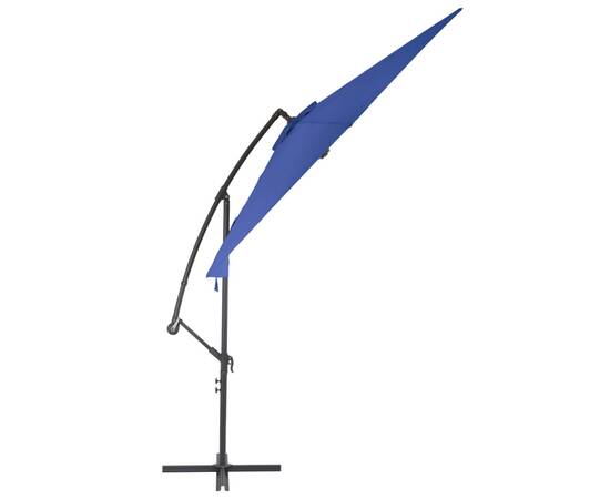 Umbrelă suspendată cu stâlp din aluminiu, albastru, 300 cm, 3 image