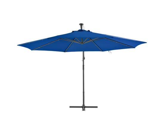 Umbrelă suspendată cu stâlp din aluminiu, albastru, 350 cm, 3 image