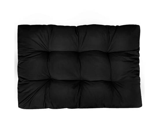 Pernă de scaun de grădină, negru, 120x80x10 cm, material textil, 2 image