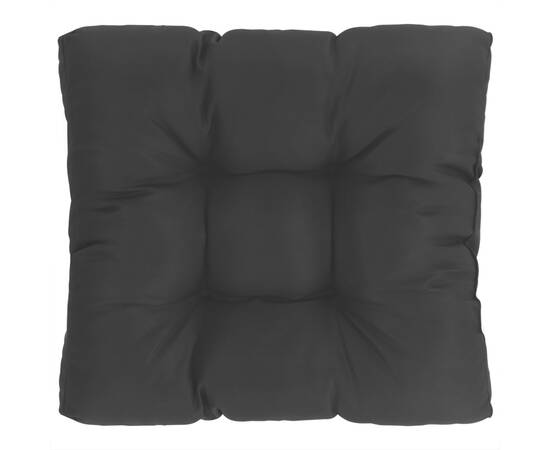 Pernă scaun de grădină, negru, 50x50x10 cm, material textil