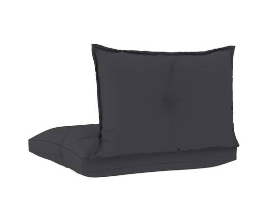 Perne de canapea din paleți, 2 buc., antracit, material textil, 4 image