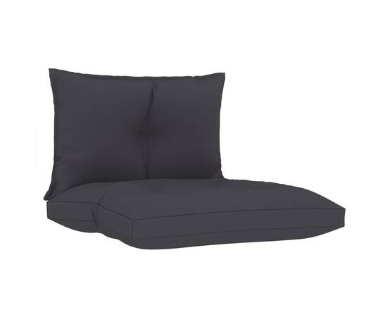 Perne de canapea din paleți, 2 buc., antracit, material textil, 2 image
