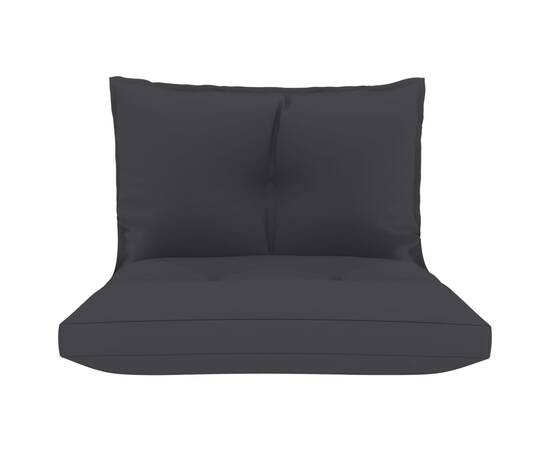 Perne de canapea din paleți, 2 buc., antracit, material textil, 3 image