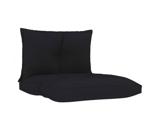 Perne de canapea din paleți, 2 buc., negru, material textil, 2 image