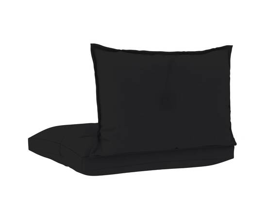 Perne de canapea din paleți, 2 buc., negru, material textil, 4 image