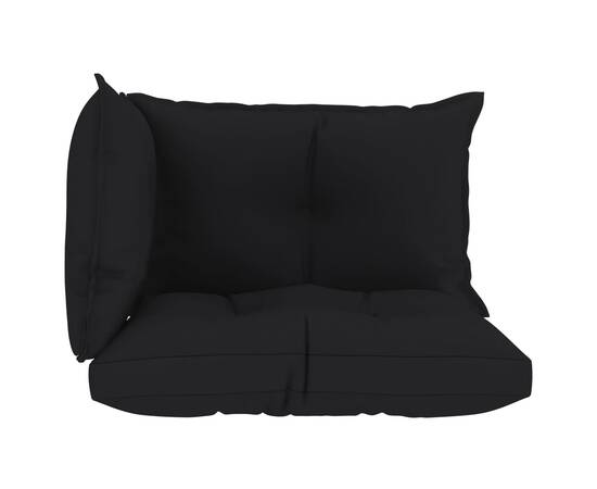 Perne de canapea din paleți, 3 buc., negru, material textil, 3 image