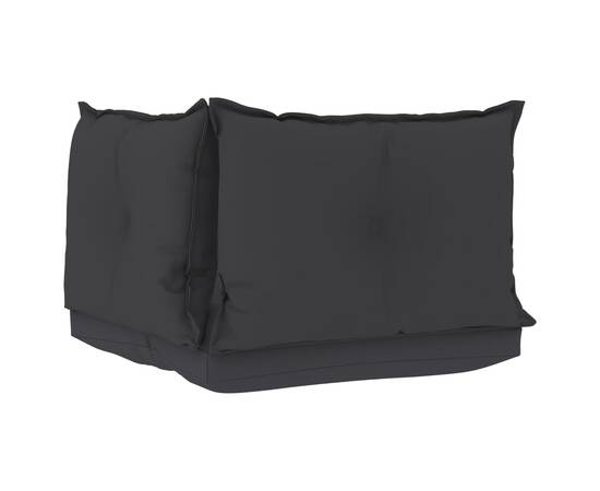 Perne pentru canapea din paleți 3 buc. antracit material textil, 4 image