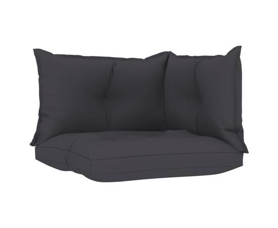Perne pentru canapea din paleți 3 buc. antracit material textil, 2 image