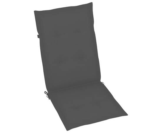 Perne scaun de grădină, 2 buc., negru, 120x50x3 cm, 3 image