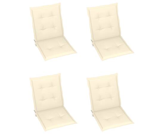 Perne scaun de grădină, 4 buc., crem, 100x50x3 cm, 2 image