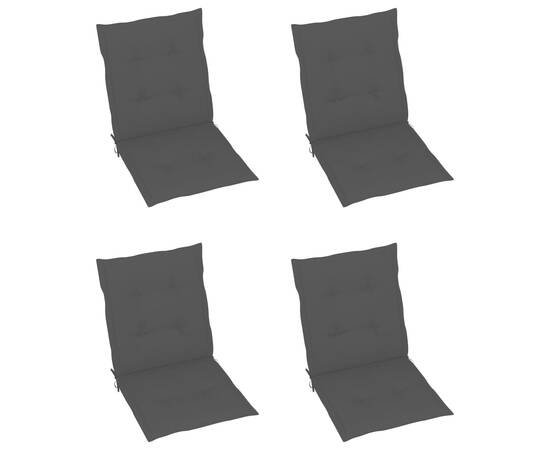 Perne scaun de grădină, 4 buc., negru, 100x50x3 cm, 2 image