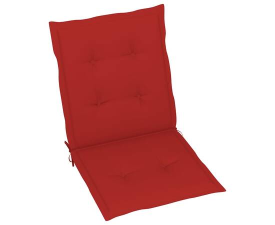 Perne scaun de grădină, 4 buc., roșu, 100x50x3 cm, 3 image