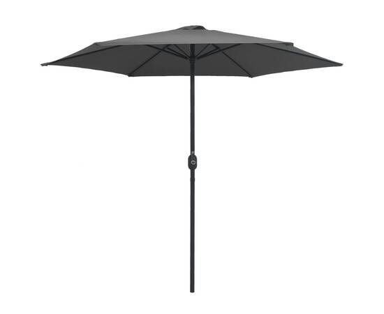 Umbrelă de soare cu stâlp aluminiu, antracit, 270 x 246 cm, 3 image