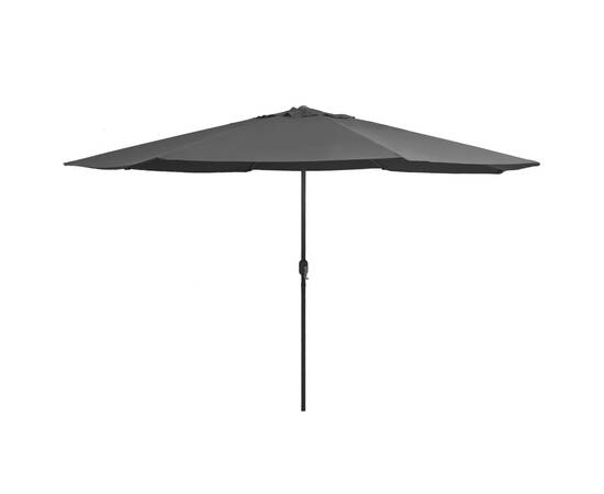 Umbrelă de soare de exterior, stâlp metalic, antracit, 400 cm