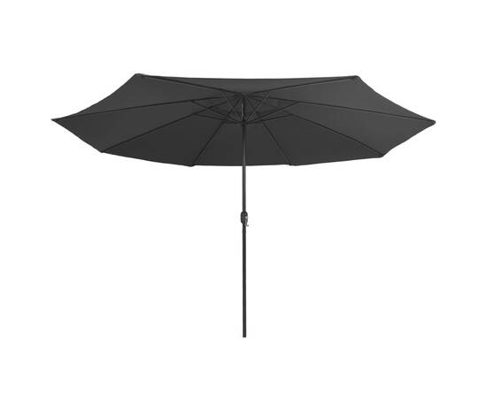 Umbrelă de soare de exterior, stâlp metalic, antracit, 400 cm, 4 image