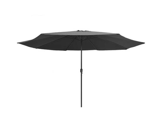 Umbrelă de soare de exterior, stâlp metalic, antracit, 400 cm, 3 image