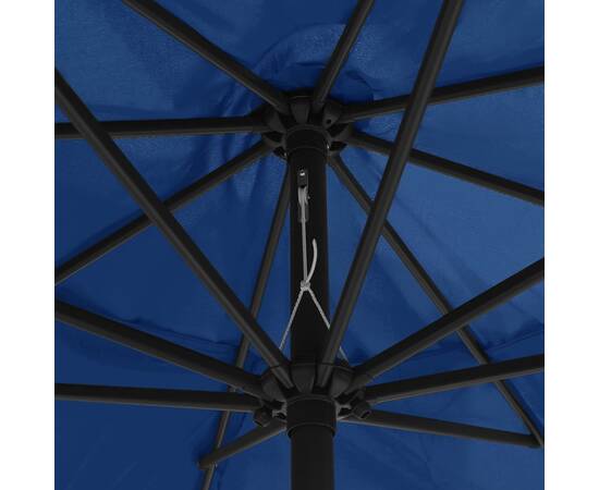 Umbrelă de soare de exterior, stâlp metalic, azuriu, 400 cm, 2 image