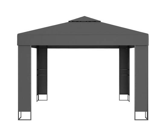 Pavilion cu acoperiș dublu, antracit, 3 x 3 m, 2 image