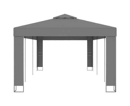 Pavilion cu acoperiș dublu, antracit, 3 x 6 m, 3 image