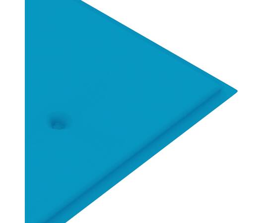 Pernă pentru bancă de grădină, albastru, 200x50x3 cm, 4 image