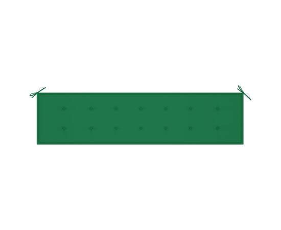 Pernă pentru bancă de grădină, verde, 200x50x3 cm, 3 image