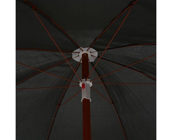 Umbrelă de soare cu stâlp din oțel, antracit, 180 cm, 2 image