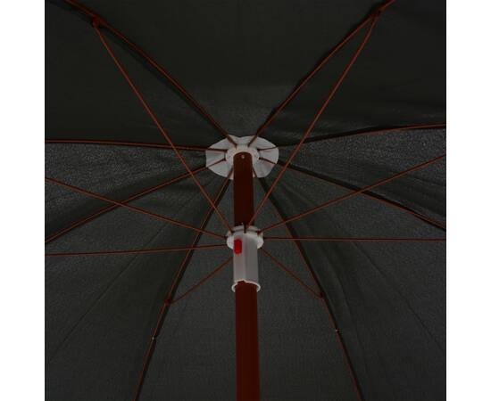 Umbrelă de soare cu stâlp din oțel, antracit, 240 cm, 2 image