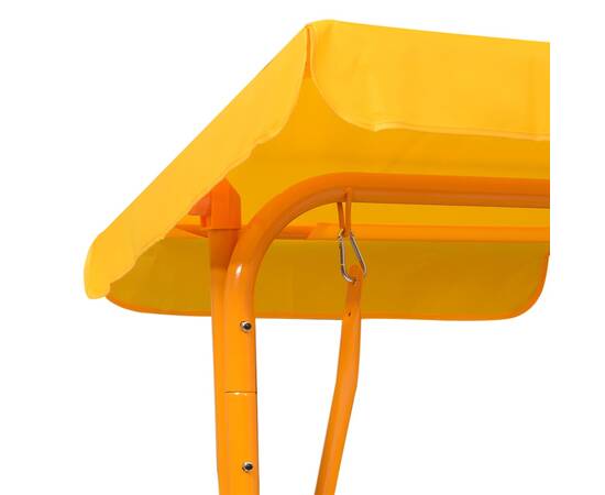 Balansoar pentru copii, galben, 115 x 75 x 110 cm, textil, 6 image