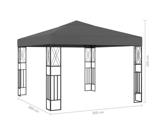 Pavilion, antracit, 3 x 3, material textil, 5 image