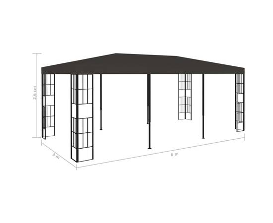 Pavilion, antracit, 3 x 6 m, 7 image