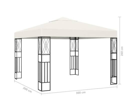 Pavilion, crem, 3 x 3 m, material textil, 5 image