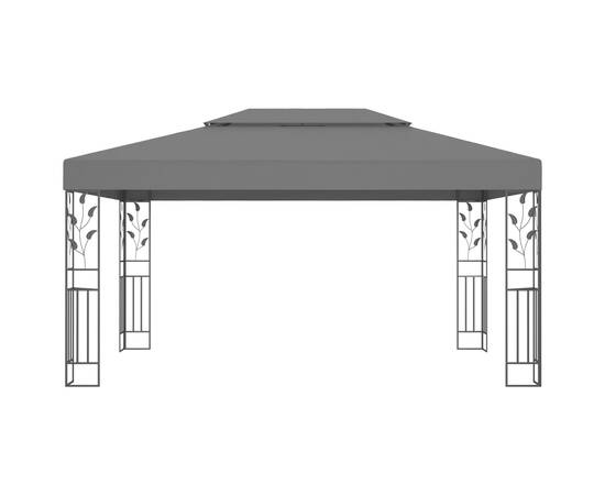 Pavilion cu acoperiș dublu, antracit, 3 x 4 m, 2 image