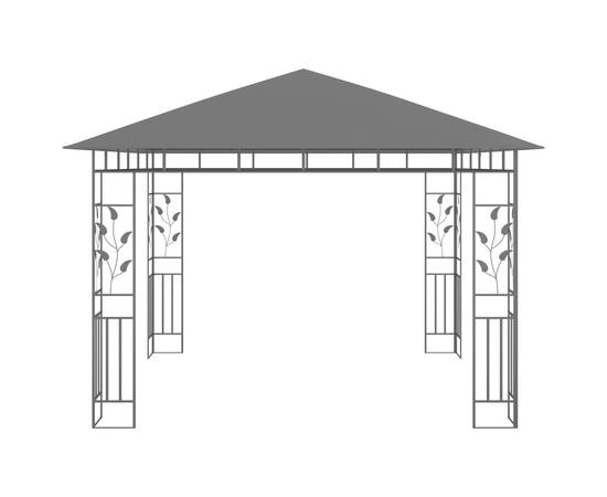 Pavilion cu plasă anti-țânțari, antracit, 3x3x2,73 m, 180 g/m², 3 image