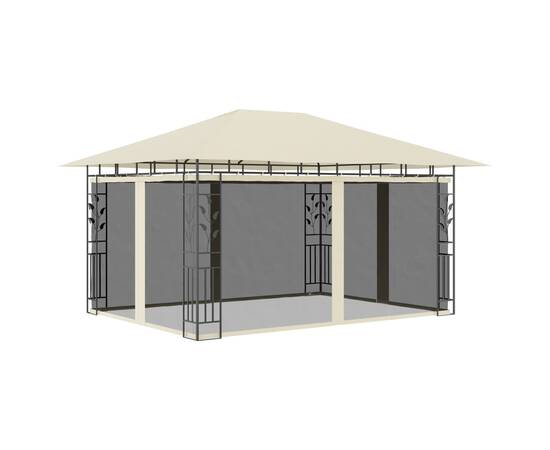 Pavilion cu plasă anti-țânțari, crem, 4x3x2,73 m, 180 g/m²