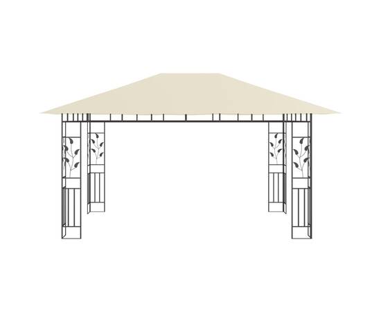 Pavilion cu plasă anti-țânțari, crem, 4x3x2,73 m, 180 g/m², 3 image