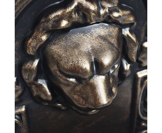 Fântână de perete cu design cap de leu, bronz, 2 image