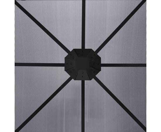 Pavilion cu perdele, antracit, 300 x 300 x 265 cm, 2 image