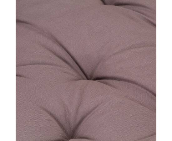 Pernă podea canapea din paleți, gri taupe, 120x40x7 cm, bumbac, 2 image