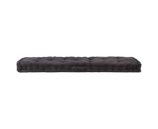 Pernă podea canapea din paleți, negru, 120 x 40 x 7 cm, bumbac, 3 image