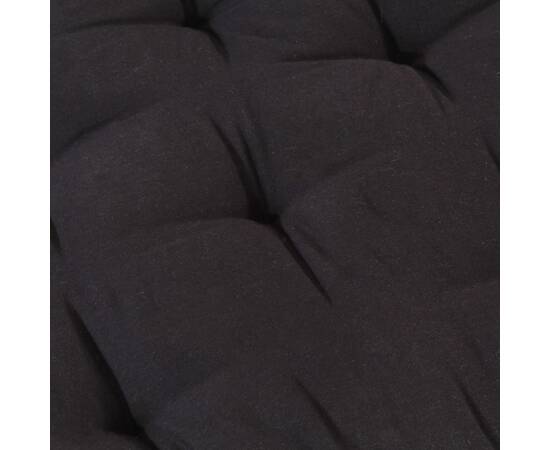 Pernă podea canapea din paleți, negru, 120 x 80 x 10 cm bumbac, 2 image