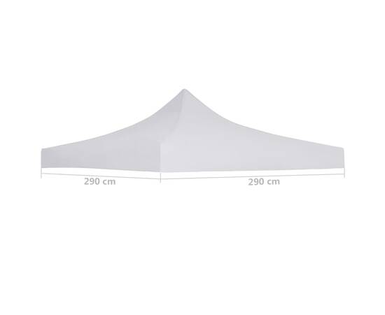 Acoperiș cort de petrecere, alb, 3 x 3 m, 4 image