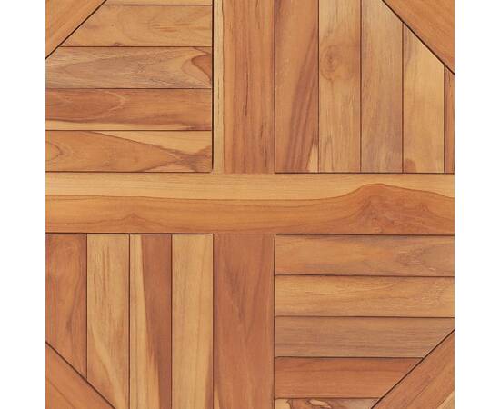 Blat de masă, 60 cm, lemn masiv de tec, rotund, 2,5 cm, 2 image