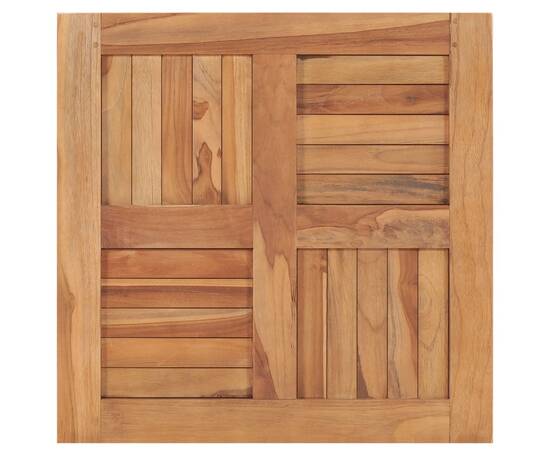 Blat de masă, 60 x 60 x 2,5 cm, lemn masiv de tec, 4 image