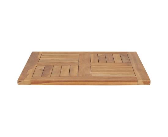 Blat de masă, 60 x 60 x 2,5 cm, lemn masiv de tec, 2 image