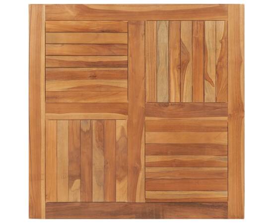 Blat de masă pătrată, 90 x 90 x 2,5 cm, lemn masiv de tec