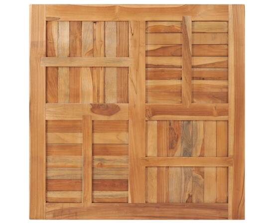 Blat de masă pătrată, 90 x 90 x 2,5 cm, lemn masiv de tec, 3 image