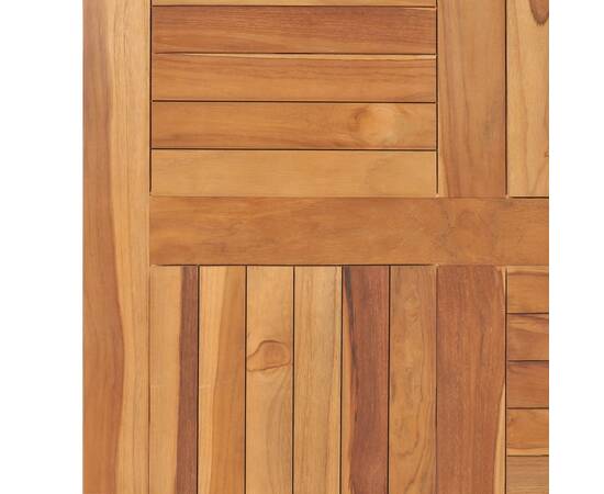 Blat de masă pătrat, 80 x 80 x 2,5 cm, lemn masiv de tec, 5 image