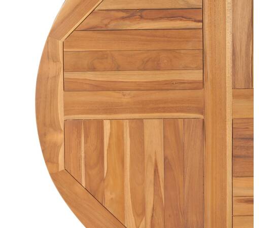 Blat de masă rotund, 90 cm, lemn masiv de tec, 2,5 cm, 5 image