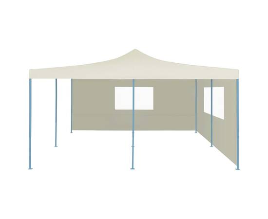 Pavilion pliabil cu 2 pereți laterali, crem, 5 x 5 m, 2 image