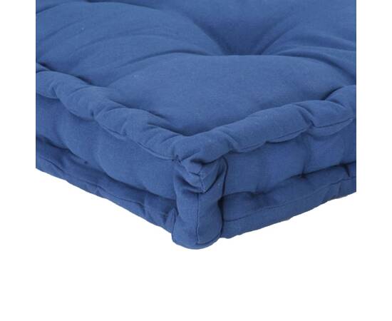 Pernă podea canapea din paleți, bleu, 120 x 40 x 7 cm, bumbac, 6 image